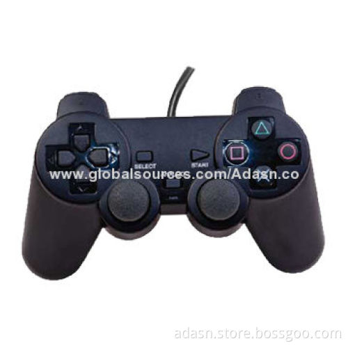 Wired PS2 Video Game Controller with Double Shock, Fashionable Design, Various Colors Available